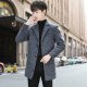 Woolen Coat Men's Woolen Coat Mid Length Handsome Casual Top