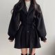 Loose Wind Coat Women's Woolen Coat With Suit Collar Mid-length And Small Woolen Coat