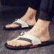 Leather Non-slip Slippers Men Outdoor Flip Flops Sandals