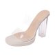 Crystal Transparent Thick Heel Fashion Net Celebrity Ins Tide High Heel Slippers