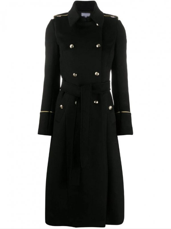 Slim Back Slit Long All-Match Coat Woolen Coat