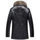 Men's Fur Coat Leather Coat Medium Length